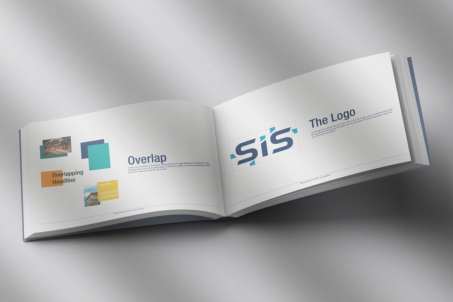 an image of a brand book open